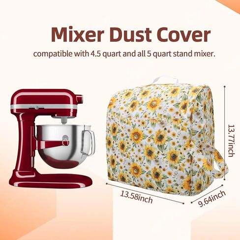 Stand Mixer Dust Cover for Kitchen aid Tilt-Head 4.5-5 Qt Mixers Cover (Only) with Storage Pocket, Compatible with Stand Mixers Accessories and Attachments (Bird, 4.5-5QT) in Kuwait