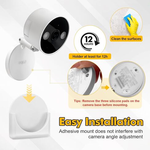 Adhesive Wall Mount Bracket fit for Tapo C120,No Drill, No Screws,Strong Adhesive Durable Camera Mount,Easy to Install, 2 Pack in Kuwait