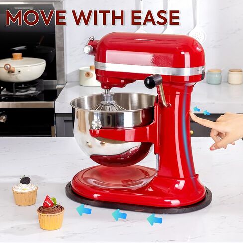 Mixer Slider Mat For Kitchen Aid Bowl Lift 5-8 Qt Stand Mixer Wood Sliding Tray for Stand Mixer, Kitchen Appliance Slider Easy to Move, Kitchenaid Mixer Accessories Kitchen Worktops Protection in Saudi Arabia