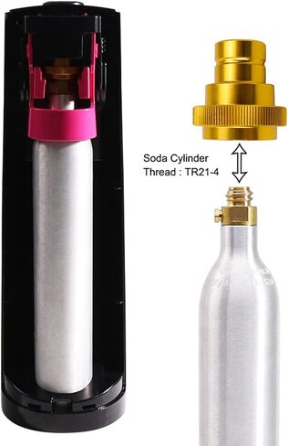 CO2 Adapter for Soda Water, CO2 Cylinder Quick Connect Fit for DUO/Terra/Art Sparkling Water Maker with TR21-4 Male Thread Soda Maker Valve Refill Accessories in Saudi Arabia