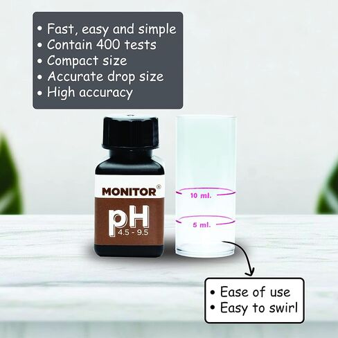Monitor pH 4.5-9.5 Test KIT (400 Tests) - Monitor Aquarium and aquaculture Water Quality in Saudi Arabia