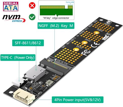 بطاقة محول Sintech M.2(NGFF) NVMe SSD إلى Oculink SFF-8611/8612 in Kuwait