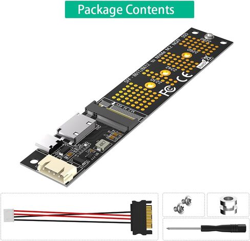 بطاقة محول Sintech M.2(NGFF) NVMe SSD إلى Oculink SFF-8611/8612 in Kuwait