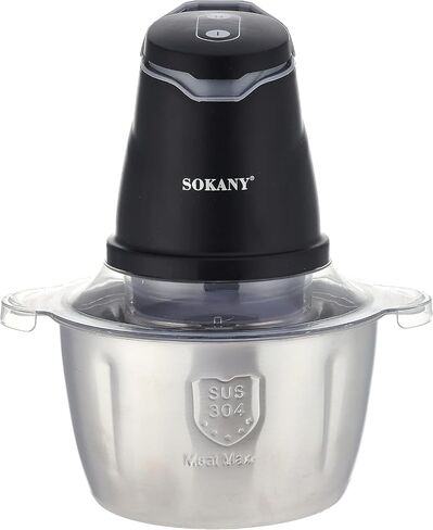 8 Cup Food Processor 8 Cup 400W, Electric Chopper & Meat Grinder, 4D Sharp Blades, 2 L Kitchen Cutter for Vegetable, Onion, Garlic, Meat, Nuts, and Baby Food Stainless Bowl in Saudi Arabia