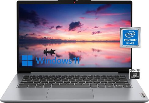 2022 Premium Lenovo Ideapad, 14" HD Screen Lightweight Laptop, Dual-Core Intel Celeron N4020 (Upto 2.8GHZ), 4GB RAM, 64GB eMMC, WiFi, Bluetooth, Webcam, Long Hours, Window 11S+HubxcelAccessory in Saudi Arabia