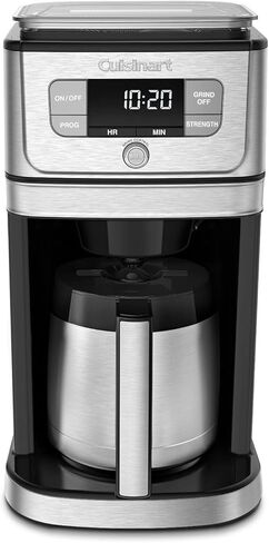 ماكينة تحضير القهوة الحرارية Cuisinart DGB850 الأوتوماتيكية بالكامل للطحن والتحضير (10 أكواب) مع حزمة علبة قهوة من الفولاذ المقاوم للصدأ (عنصران) in Saudi Arabia