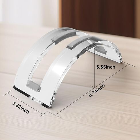 Black Acrylic Vertical Laptop Stand, Premium Transparent Desktop Notebook Dock, Space-Saving Vertical Laptop Holder for MacBook, IPAD, Book in Saudi Arabia