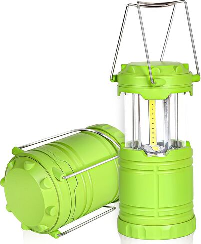 4-Pack LED Camping Lanterns, Essential Emergency Lights for Power Outages, Hiking, Hurricane, Green in Saudi Arabia