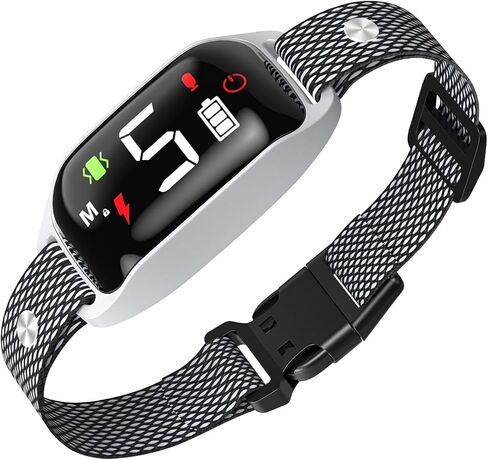 Dog Bark Collar, BXQ Anti Barking Training Collar with Beep Vibration Shock, Rechargeable Dog Shock Bark Collar with 5 Adjustable Sensitivity, Smart Bark Collar No Shock for Large Medium Small Dog in Saudi Arabia