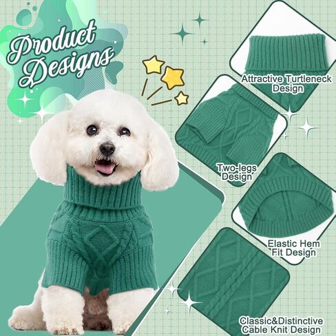 EMUST Cat Sweater, Knitted XS Dog Sweater, Pullover Sweaters for Cats, Dog Christmas Sweater for Small Medium Dogs Puppy Girl Boys,Orange XS in Kuwait