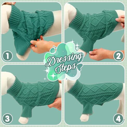 EMUST Cat Sweater, Knitted XS Dog Sweater, Pullover Sweaters for Cats, Dog Christmas Sweater for Small Medium Dogs Puppy Girl Boys,Orange XS in Kuwait