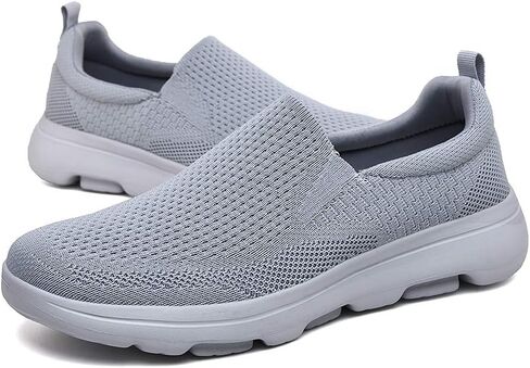 TIOSEBON Men's Slip On Walking Loafers - Breathable Lightweight Knit Mesh Casual Sneakers,Comfortable Laceless Shoes for Travel, Driving and Standing All Day in Kuwait