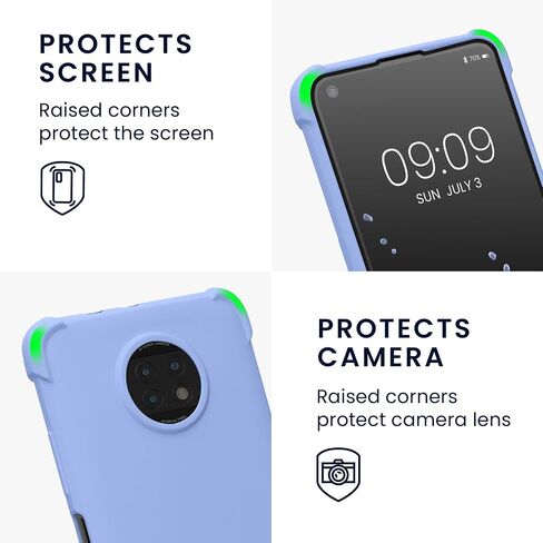 kwmobile Crossbody Case Compatible with Xiaomi Redmi Note 9T Case - TPU Silicone Cover with Strap - Lavender in Saudi Arabia