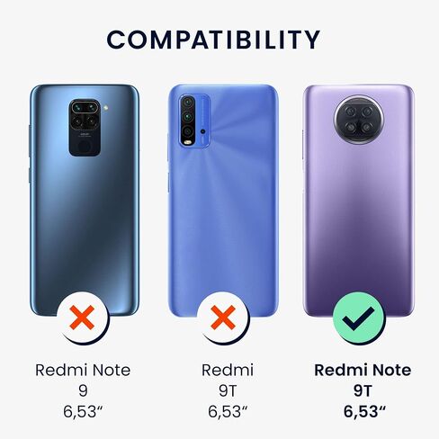 kwmobile Crossbody Case Compatible with Xiaomi Redmi Note 9T Case - TPU Silicone Cover with Strap - Lavender in Saudi Arabia