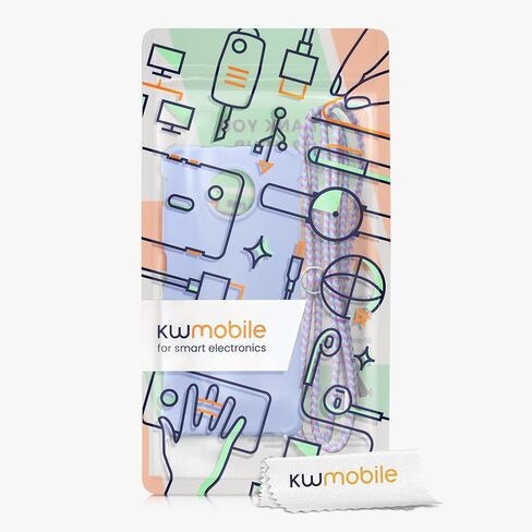 kwmobile Crossbody Case Compatible with Xiaomi Redmi Note 9T Case - TPU Silicone Cover with Strap - Lavender in Saudi Arabia