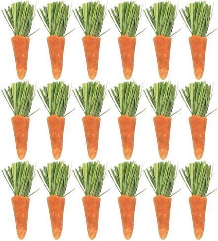 GANAZONO 18pcs Carrot Teething Sticks Hamster Rabbit Molar Toys Rabbit Chew Toys Pet Supplies Bunny Chew Carrot Toys Hamster Treats Bunny Chewing Toys Small Pet Teething Toys Bunny Treats in Saudi Arabia