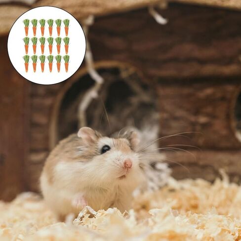 GANAZONO 18pcs Carrot Teething Sticks Hamster Rabbit Molar Toys Rabbit Chew Toys Pet Supplies Bunny Chew Carrot Toys Hamster Treats Bunny Chewing Toys Small Pet Teething Toys Bunny Treats in Saudi Arabia