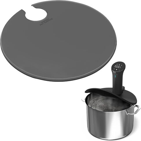 Sous Vide Lid for Precision Cooking - Fits Anova Culinary Sous Vide Precision Cooker, Sous Vide Silicone Lid Fits for Standard 10 1/2" Pot - Helps to lessen evaporation Great for long term cooking in Saudi Arabia
