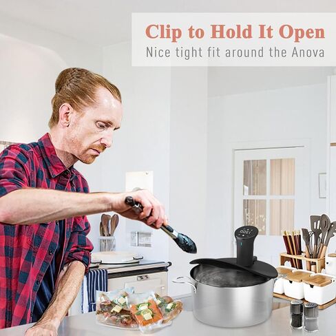Sous Vide Lid for Precision Cooking - Fits Anova Culinary Sous Vide Precision Cooker, Sous Vide Silicone Lid Fits for Standard 10 1/2" Pot - Helps to lessen evaporation Great for long term cooking in Saudi Arabia