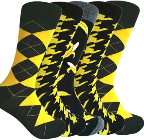 Men's Mid Calf Yellow Dress Socks ,One size fits most men; Sock Size 10-13. in Saudi Arabia