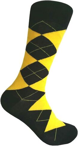 Men's Mid Calf Yellow Dress Socks ,One size fits most men; Sock Size 10-13. in Saudi Arabia