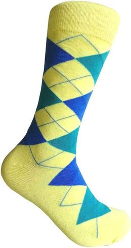 Men's Mid Calf Yellow Dress Socks ,One size fits most men; Sock Size 10-13. in Saudi Arabia
