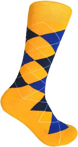 Men's Mid Calf Yellow Dress Socks ,One size fits most men; Sock Size 10-13. in Saudi Arabia