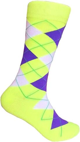 Men's Mid Calf Yellow Dress Socks ,One size fits most men; Sock Size 10-13. in Saudi Arabia