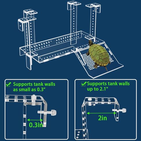 Adjustable Hanging Turtle Basking Platform - Versatile Terrarium Accessory for Turtles, Frogs, and Mor in Saudi Arabia