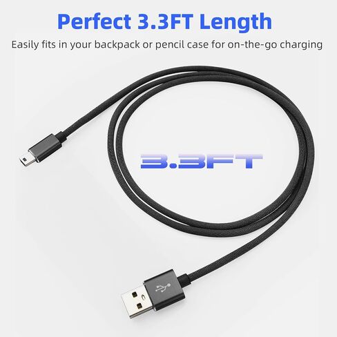 Mini USB Charger Cable for Texas Instruments TI-84 Plus CE, TI 84 Plus C Silver Edition, TI Nspire CX/TI Nspire CX CAS Graphing Calculator Charging Cord 3.3FT Black in Kuwait