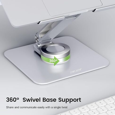 acer Adjustable Laptop Stand for Desk, Laptop Riser with 360 Rotating Base, Ergonomic Foldable Computer Holder Compatible with MacBook Pro Air, Tablet, All Notebooks 10-16 inch in Kuwait