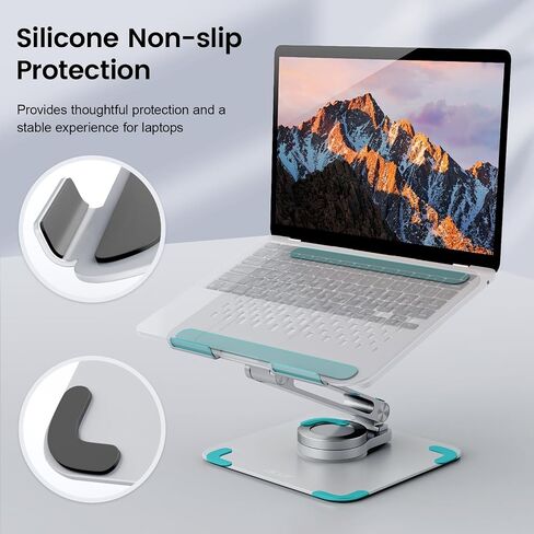 acer Adjustable Laptop Stand for Desk, Laptop Riser with 360 Rotating Base, Ergonomic Foldable Computer Holder Compatible with MacBook Pro Air, Tablet, All Notebooks 10-16 inch in Kuwait