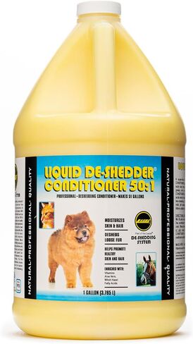 Kelco by Laube Deshedding Conditioner - Deshedder and Moisturizer for Soft Healthy Coats - Natural, Hypoallergenic, Biodegradable Formula for Grooming Dogs, Cats and Pets (50:1 Concentrated, 1 Gallon) in Saudi Arabia