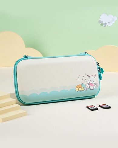 حقيبة حمل رفيعة من Kuitmor متوافقة مع Nintendo Switch/Switch OLED، غطاء واقٍ صلب لحقيبة السفر تناسب وحدة التحكم وملحقات Switch - Candy Party in Kuwait