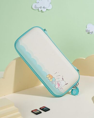 حقيبة حمل رفيعة من Kuitmor متوافقة مع Nintendo Switch/Switch OLED، غطاء واقٍ صلب لحقيبة السفر تناسب وحدة التحكم وملحقات Switch - Candy Party in Kuwait