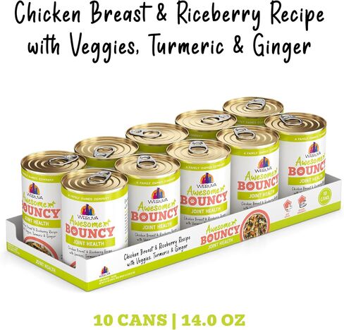 Weruva Awesome Bouncy, Chicken & Rice, 14oz Can (Pack of 10) in Saudi Arabia