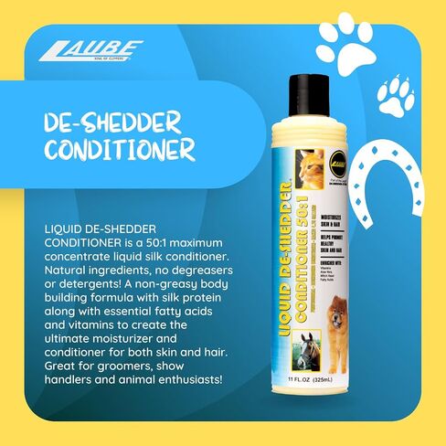 Kelco by Laube Deshedding Conditioner - Deshedder and Moisturizer for Soft Healthy Coats - Natural, Hypoallergenic, Biodegradable Formula for Grooming Dogs, Cats and Pets (50:1 Concentrated, 1 Gallon) in Saudi Arabia