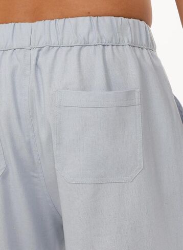 Men's Drawstring Loose Linen Beach Pants Lightweight Elastic Waist Yoga Lounge Cotton Trousers Pajamas in Kuwait