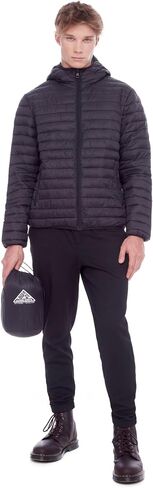 Alpine North Men’s Vegan Down Packable Puffer - Lightweight, Weather-Resistant Jacket with Hood For Men with Carry Bag in Kuwait