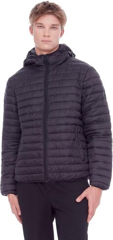 Alpine North Men’s Vegan Down Packable Puffer - Lightweight, Weather-Resistant Jacket with Hood For Men with Carry Bag in Kuwait