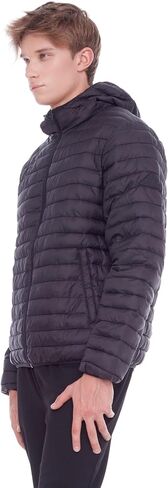 Alpine North Men’s Vegan Down Packable Puffer - Lightweight, Weather-Resistant Jacket with Hood For Men with Carry Bag in Kuwait