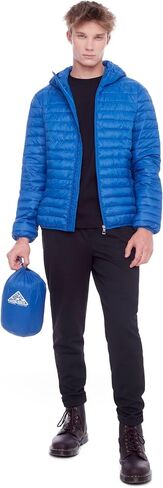 Alpine North Men’s Vegan Down Packable Puffer - Lightweight, Weather-Resistant Jacket with Hood For Men with Carry Bag in Saudi Arabia