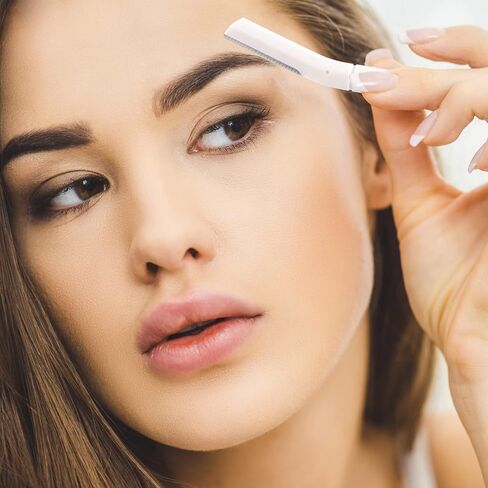 24 قطعة من ماكينة الحلاقة لتشذيب الحواجب النسائية من أنسيرس، أداة حلاقة على شكل حرف T للوجه لحواجب العين، مجموعة تشذيب الحواجب من الفولاذ المقاوم للصدأ للبنات - أرجواني in Kuwait