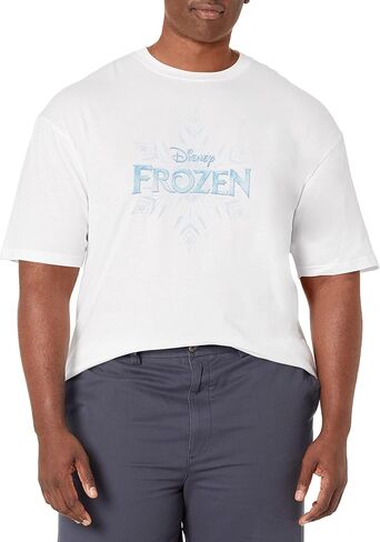 Disney Big & Tall Frozen Logo Men's Tops Short Sleeve Tee Shirt in Saudi Arabia