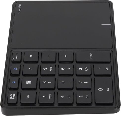 Zunate Numeric Keypad, 22 Keys Type C Rechargeable Number Pad with Touchpad, USB Receiver, Dual Mode Mini Numeric Keypad for Laptop, PC (Grey) in Saudi Arabia