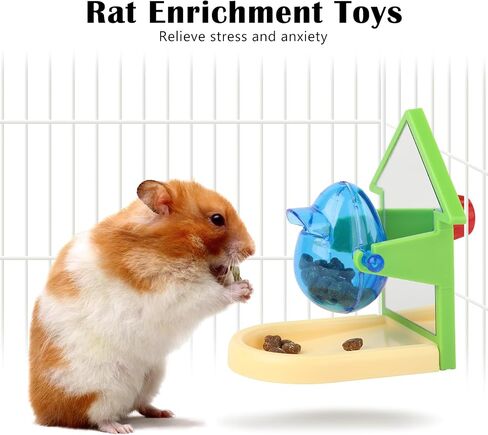 Hamster Toys for Hiding Rat Food,2 Pack Guinea Pig Enrichment Toys,Treat Dispensing Slow Feeder for Chinchilla,Small Animal Foraging Toys for Pet Rats,Hamster Supplies and Rat Cage Accessories in Saudi Arabia