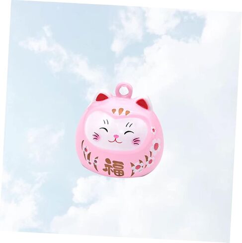 For Crafts Beckoning Cat Keychain Cat Beads for Charm Japanese Lucky Bells Good Luck Bell Craft Bells in Saudi Arabia