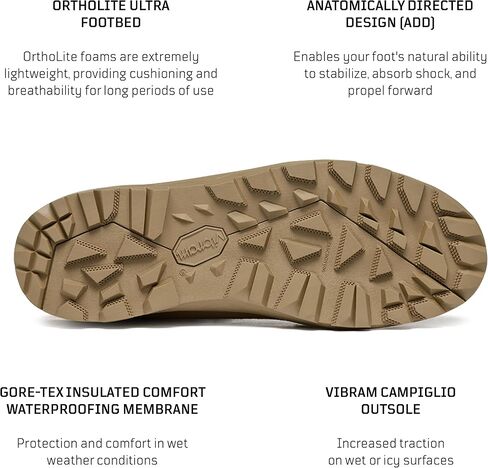 GARMONT T8 Bifida Combat Boots for Men, Army Regulation Footwear (AR670-1), Coyote, Size 8.5 Wide in Kuwait