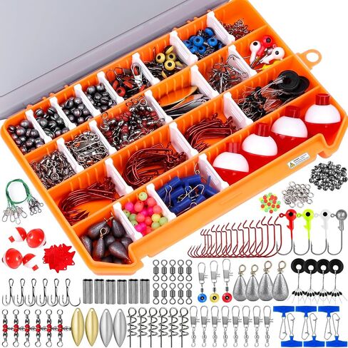 PLUSINNO Fishing Lures, All-in-One Fishing Tackle Box with Tackle Included, Fishing Gear Lure Bait Accessories Kit for Freshwater Bass Trout, Ideal Fishing Gifts for Men, Father & Beginners in Kuwait