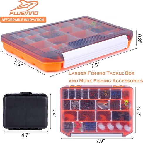 PLUSINNO Fishing Lures, All-in-One Fishing Tackle Box with Tackle Included, Fishing Gear Lure Bait Accessories Kit for Freshwater Bass Trout, Ideal Fishing Gifts for Men, Father & Beginners in Kuwait
